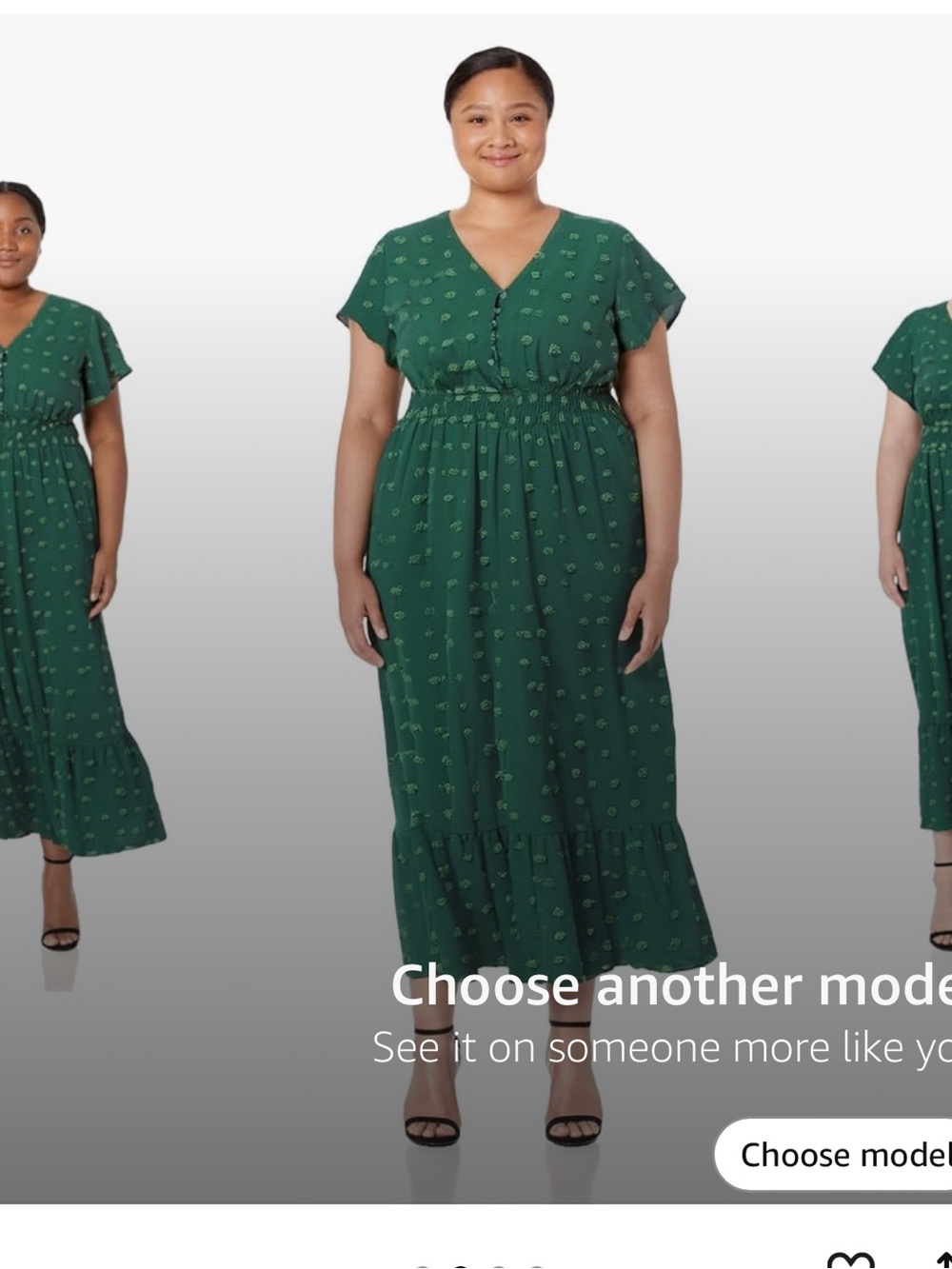 Green V-Neck Smocked Waist Maxi Dress Size 24W BNWOT